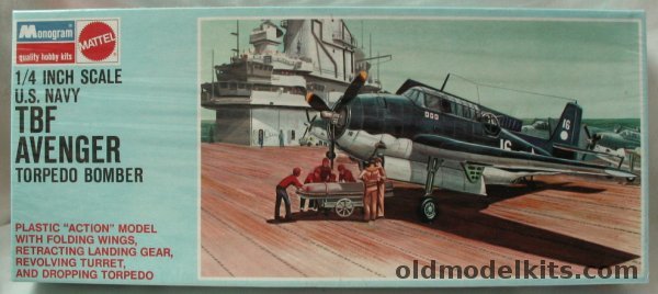 Monogram 1/48 Grumman TBF Avenger Blue Box Issue, 6829 plastic model kit